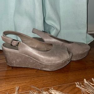 Chocolat Blu peep toe wedges